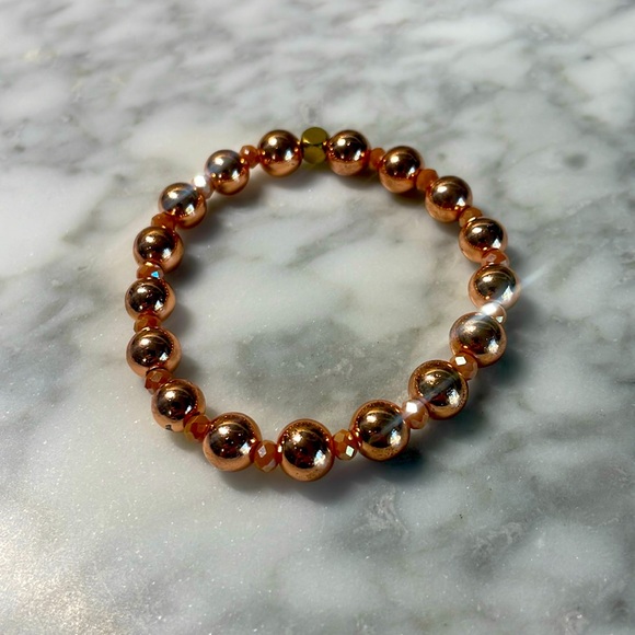 Rose gold hematite bracelets in 7” - Picture 1 of 6